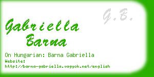 gabriella barna business card